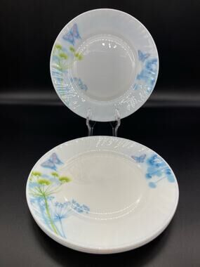 Vintage Gold Coast Set of 4 Salad Plates Butterflies Flowers 8"